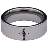 Infinity Cross Tungsten Carbide Ring