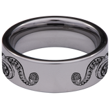 Octopus Tentacle Tungsten Carbide Ring