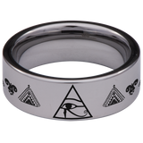 Eye of Horus Tungsten Carbide Ring