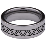 Triangle Tungsten Carbide Ring