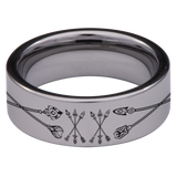 Deer and Arrows Tungsten Carbide Ring