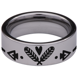 Devoted Wolf Tungsten Carbide Ring
