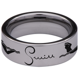Swimming Tungsten Carbide Ring