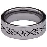Infinity Heart Tungsten Carbide Ring