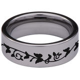 Butterfly Swirls Tungsten Carbide Ring