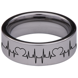 Broken Heart Tungsten Carbide Ring