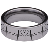 Heartbeat Tungsten Carbide Ring