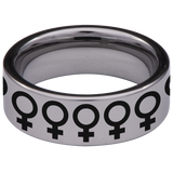 Venus Symbol Tungsten Carbide Ring