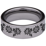 Sunflower Tungsten Carbide Ring