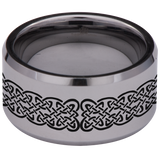 Celtic Cross Knot Shield Tungsten Carbide Ring