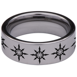 Chaos Star Tungsten Carbide Ring