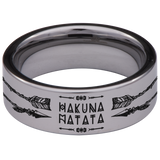 Hakuna Matata Lion Tungsten Carbide Ring
