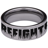 Firefighter Axe American Flag Tungsten Carbide Ring