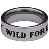 Stay Wild Wolf Tungsten Carbide Ring