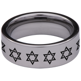 Star of David Tungsten Carbide Ring