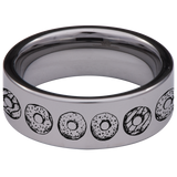 Donut Tungsten Carbide Ring