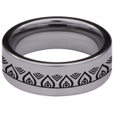 Mandala Tungsten Carbide Ring