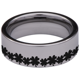 Clover Tungsten Carbide Ring