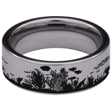 Sea Coral Tungsten Carbide Ring
