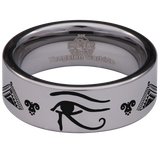 Eye of Horus Tungsten Carbide Ring