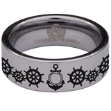 Nautical Tungsten Carbide Ring