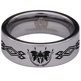 Spartan Helmet Tungsten Carbide Ring
