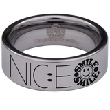 Smile and Be Nice Tungsten Carbide Ring