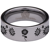Sunflower Tungsten Carbide Ring