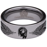 Native American Eagle Tungsten Carbide Ring