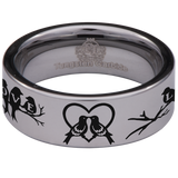 Love Birds Tungsten Carbide Ring