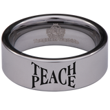 Peace Tungsten Carbide Ring