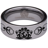 Grey Alien Tungsten Carbide Ring