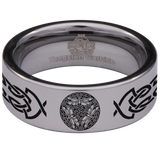 Celtic Dragonfly Tungsten Carbide Ring