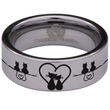Kitty Lovers Tungsten Carbide Ring