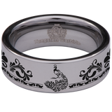 Peacock Tungsten Carbide Ring