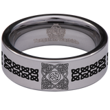 Square Knot Tungsten Carbide Ring