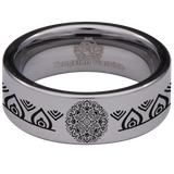 Mandala Tungsten Carbide Ring