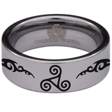 Triskele Tungsten Carbide Ring