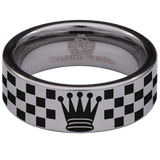 Chess King Couple Tungsten Carbide Ring