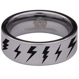 Lightning Bolt Tungsten Carbide Ring