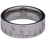 New York Heartbeat Tungsten Carbide Ring