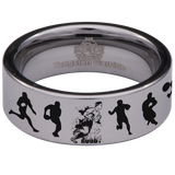Rugby Tungsten Carbide Ring