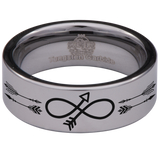 Infinity Arrow Tungsten Carbide Ring