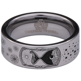 Hour Glass Tungsten Carbide Ring