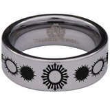 Sunburst Tungsten Carbide Ring