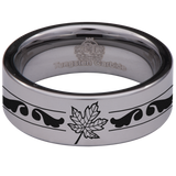Maple Leaf Tungsten Carbide Ring
