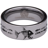 Fishbone Tungsten Carbide Ring