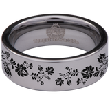 Flower Tungsten Carbide Ring
