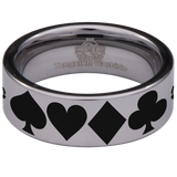 Poker Tungsten Carbide Ring