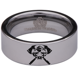 Firefighter Skull Tungsten Carbide Ring